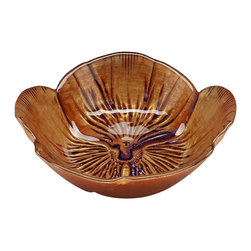 belle & June - Pansy Bowl Copper Purple-Set of 4 - Dining Bowls