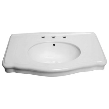 Bathroom Pedestal Darbyshire Sink 8" Widespread White Basin Only