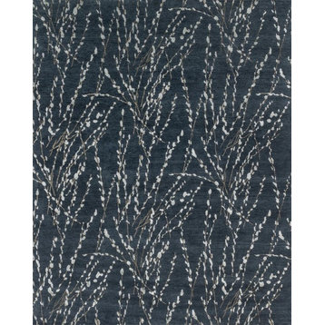 Hand Knotted Hermitage HE-15 Midnight Rug, 2'0"x3'0"