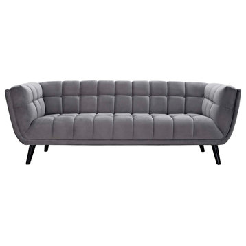 Bestow Velvet Sofa, Gray