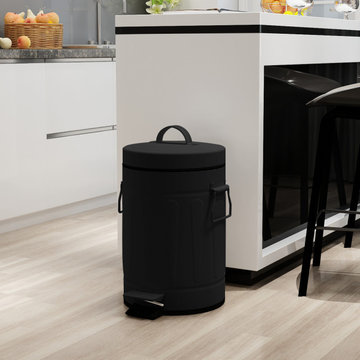 Black Recycling Trash Can Combo