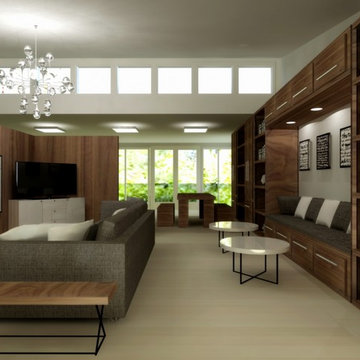 Lakewood Midcentury Modern Lounge & Living Space