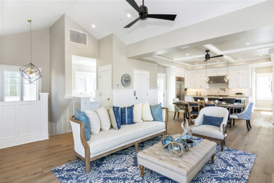 Inspiration for a coastal living room remodel in San Diego
