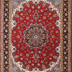 Persian Tabriz rug 5'2 X 6'10 - Area Rugs