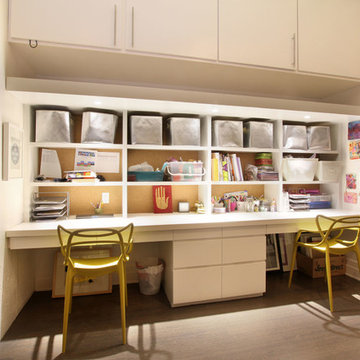 Built-In Home Office in DUMBO Loft Renovation
