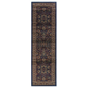 Oriental Weavers Ariana Collection Blue/Red Oriental Indoor Area Rug 2'7"X9'4"