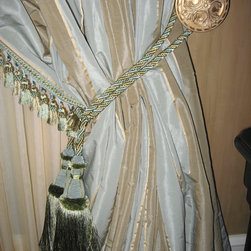 Decorative Custom Hold Backs, with added Decorative Tassel Tie Backs add extra c - Products