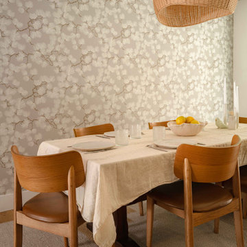 A Warm and Textured Dining room.