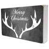 "Merry Christmas" Antlers Wood Box Sign , 10"x6"