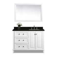 Off Center Bathroom Vanities Houzz Ancerre Designs Hannah 48 Off Centered Vanity Set With Mirror Right Basin