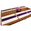 Sophisticated Two-Tone Embroidered Placemats, Set of 6, Purple, Purple