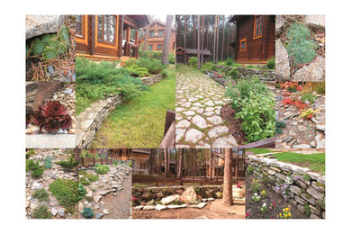 Inspiration for a farmhouse patio remodel in Yekaterinburg