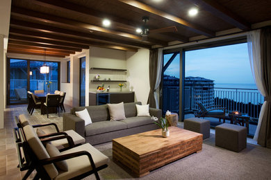 Example of a trendy living room design in Other
