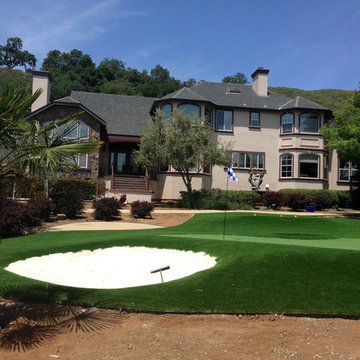Artificial grass installation in Morgan Hill, CA.