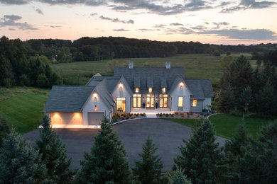 Inspiration for a transitional exterior home remodel in Minneapolis