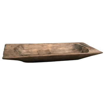 Uttermost 18950 Dough Tray 30"W Iron and Wood Decorative Tray - Driftwood