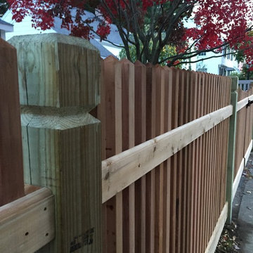 Jamaica Plain | Custom Red Cedar Spindle Picket w/ Scallop Gates