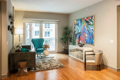 Inspiration for a transitional living room remodel in Dallas