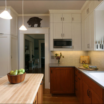 Cherry and White Custom Kitchen Remodel Council Crest Portland
