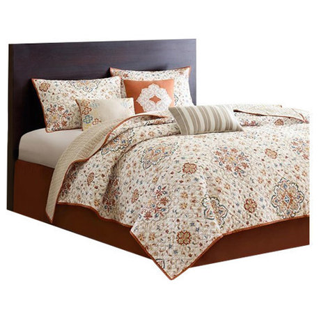 Madison Park Printed 6-Piece Coverlet Set, King