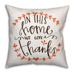 In This Home We Give Thanks Pillow - Products