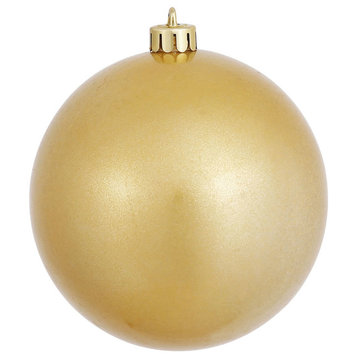 Vickerman Candy Ball UV Drilled Cap Ornament, Gold
