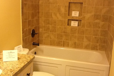 Alcove bathtub - mid-sized contemporary kids' alcove bathtub idea in Atlanta