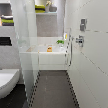 Ideen für kleine Bäder- Die Dusche als Durchgang