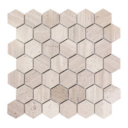 Marble Hex Wooden Grey - Mosaic Tile