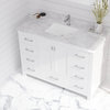 Miseno MVT-48-313SQ1H Forever 48" Marble Vanity Top - White Carrara Marble
