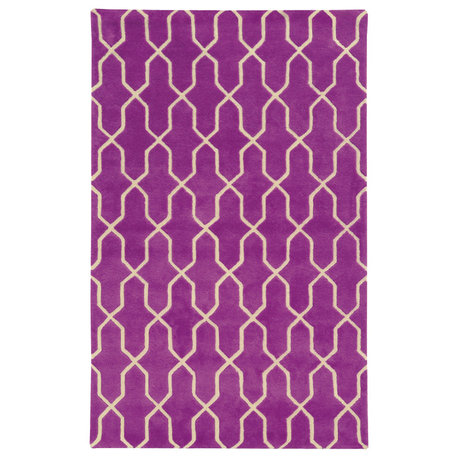 Pantone Universe Optic 41101 Rug, Purple/Ivory, 2'6"x8'0"