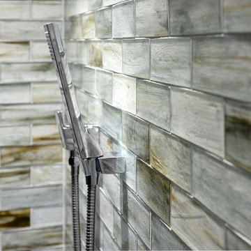 Basalt and Glass Tile Master Bath