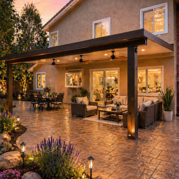 Elitewood Insulated Patio Cover - Modern Aluminum Backyard Transformation
