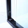 Brescia 48" W x 76" H Double Sliding Framed Shower Door, Matte Black