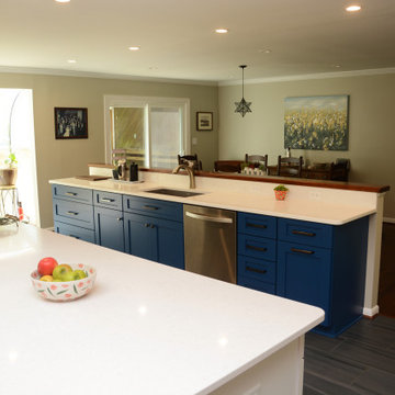 Olney, MD White and Blue Kitchen Remodel
