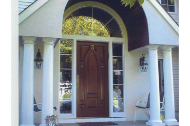 Transitional exterior home idea in Philadelphia