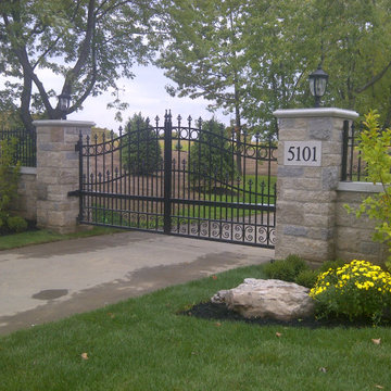 Wrought iron driveway gate in Kamloops BC