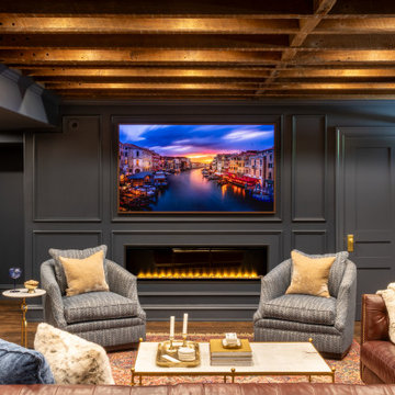 Moody Basement Blues: Remodel Transforms 1887 Cellar to Stunning Living Space