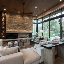 Asymmetrical fireplace layouts