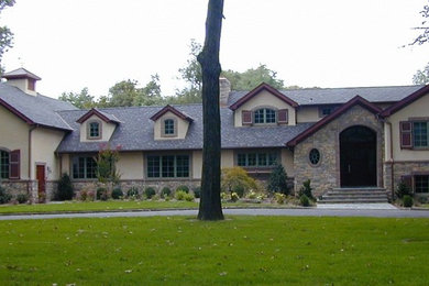 Transitional exterior home idea in New York