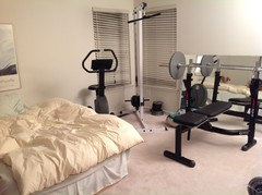 Need decorator ideas for a guest bedroom workout room
