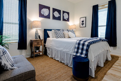 Inspiration for a coastal bedroom remodel in Houston