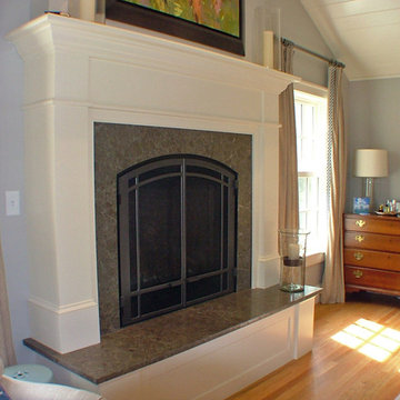 Oceanside Bedroom Fireplace Mantel Close-up
