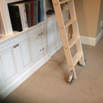 Library Painted and glazed with Rolling Ladder