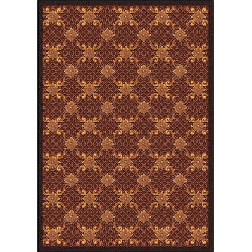 Any Day Matinee, Theater Area Rug, Queen Anne, 10'9"X13'2", Burgundy
