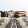 Cheyenne 100% Leather 14"x26" Throw Pillow by Kosas Home, Sandy Beige