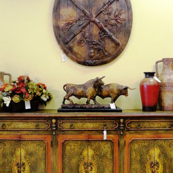 Buffet Sarah - Rustic Rust/Olive Finish - Buffets And Sideboards