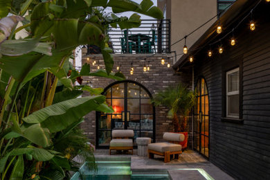 Pool - mediterranean rectangular pool idea in San Diego