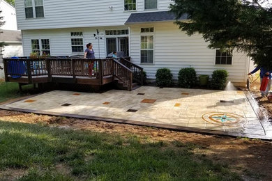 Stamped Concrete with Stained Compass