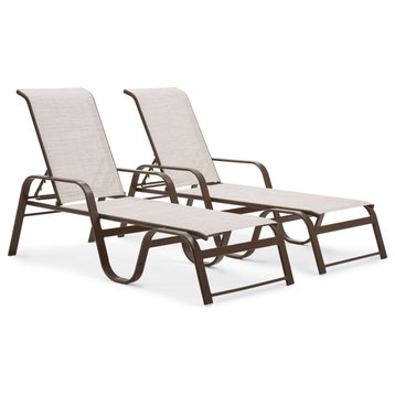 Key West Sling 2 Pack Stacking Adjustable Chaises